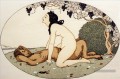 peinture decoration - Faire l’amour sous l’arbre Gerda Wegener Erotique Adulte